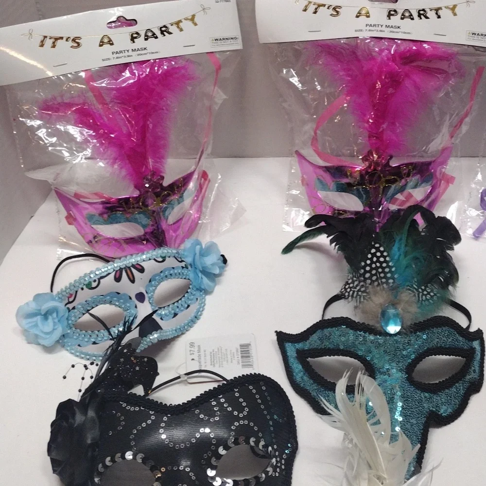 Decorated Masquerade Mask Assorted Lot of 10